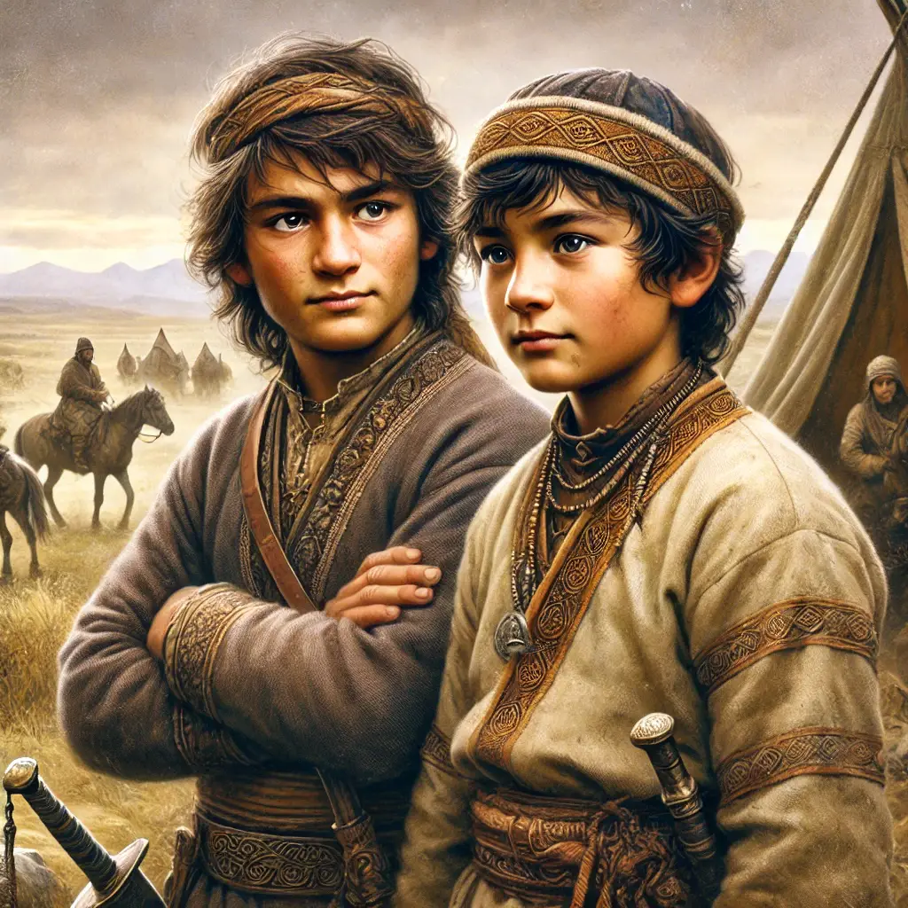 Attila and his brother Bleda as young boys.