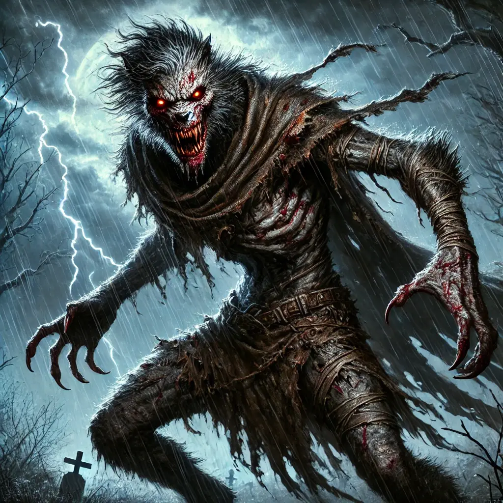 The Vrykolaka is sometimes described as a warewolf in greek folklore. 