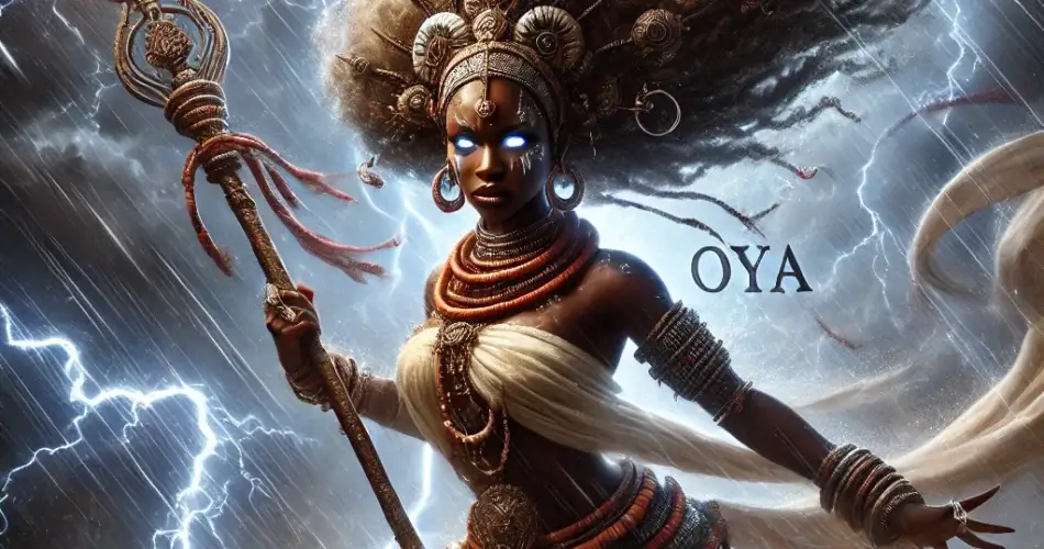 Orisha Oya || Yoruba Goddess that controls Storms, Violent Winds, and Lightning.