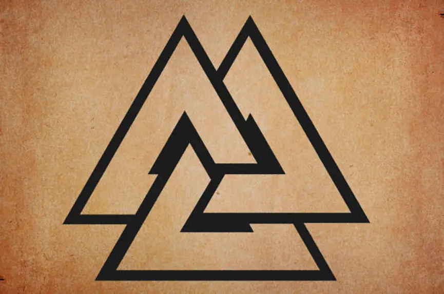 The Valknut, an ancient Norse symbol that is used to represent the afterlife