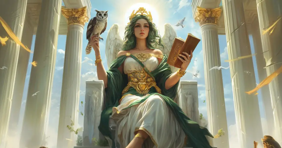 Metis || Ancient Titan goddess of Wisdom and Deep thought in greek mythology. She holds an owl and a book as a symbol of her wisdom