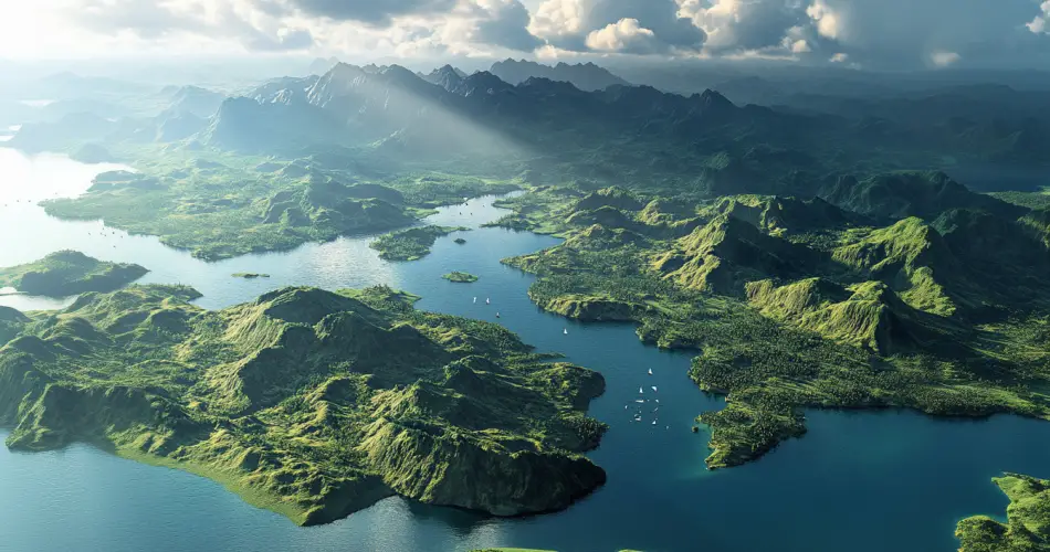 Ancient Philippine Landscape showing where philippine mythology evolved from.