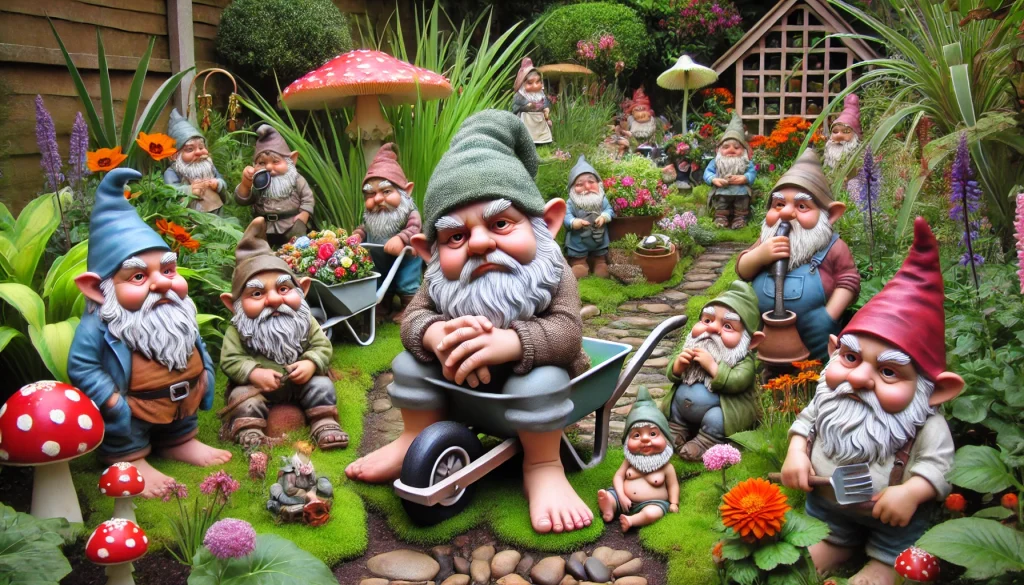 Garden Gnomes. 