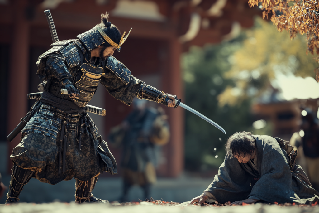 Samurais used the Kiri-Sute Gomen to keep people under thier control
