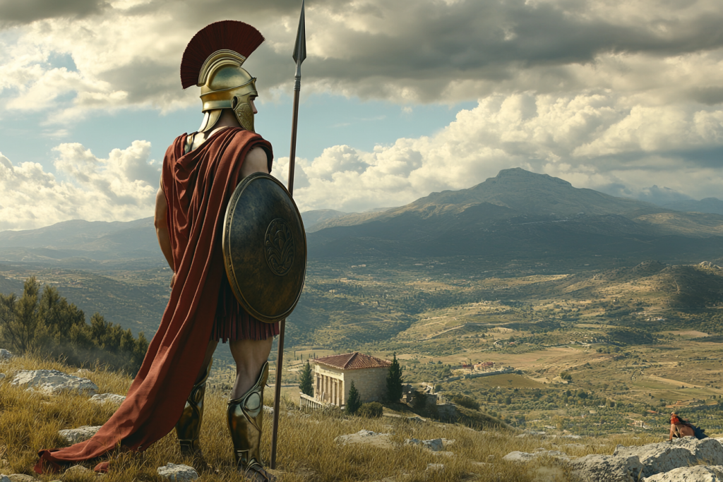 Spartans were rewarded with a house and a farmland after their service.