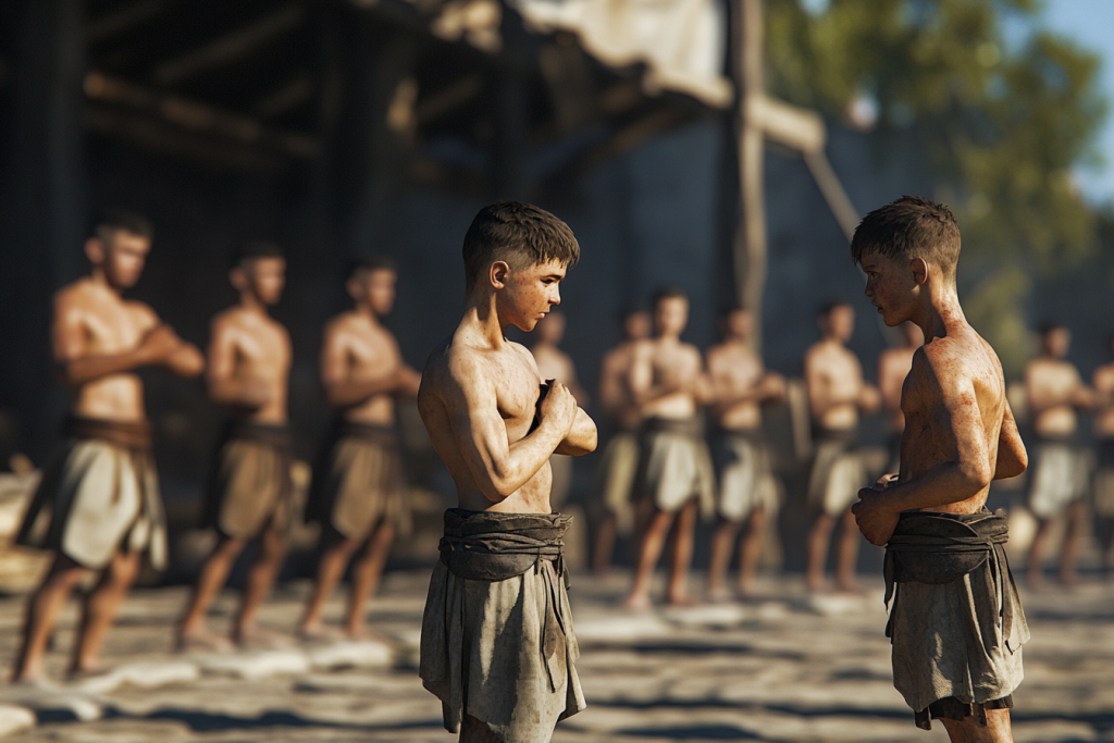 Young Spartan Boys Enter the Agoge ||They are training to become Spartans soliders starts at 7 years.