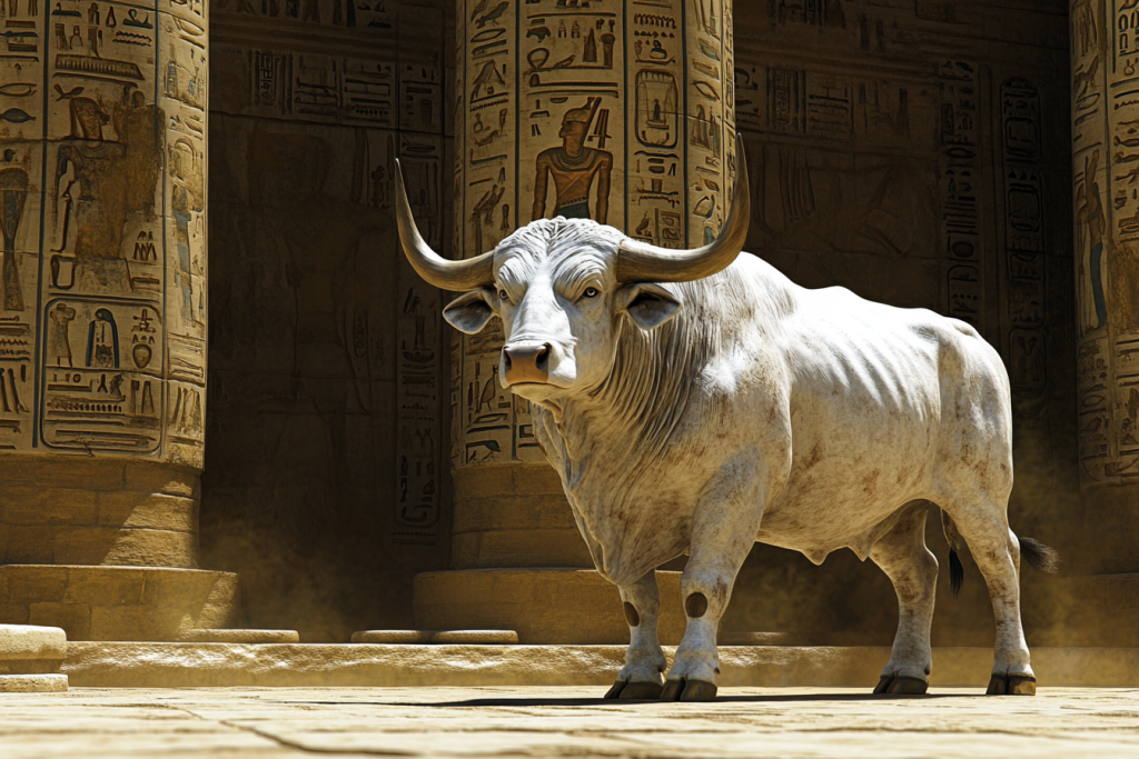 The Buchis Bull ||The Bull represented the strength and vitality of the Montu Egyptian god of war.