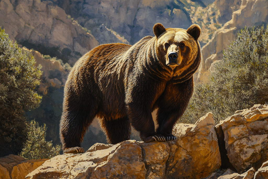 Bears were once native to africa. The romans in the conquest in North Africa probably Encountered these creatures. They have since be hunted to extinction. 