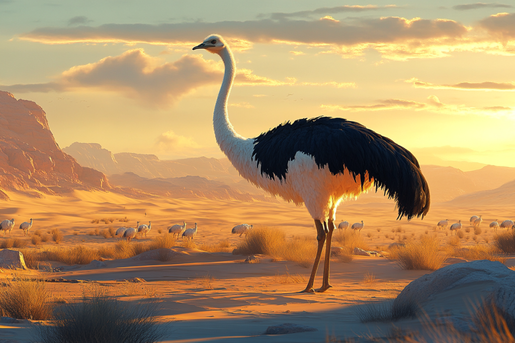 The Extinct Arabian Ostriches were often paraded in Rome as an exortic sight. It was found all over the middle east which was partly under the influence of the roman empire. 