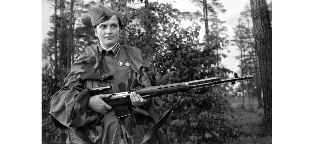 Lyudmila Pavlichenko ||Also known as Lady death. She is credited with more than 300 kills in 1 year during the WW2. 